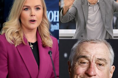 Shockwaves Across America: Robert De Niro’s Explosive On-Air Outburst Targeting Trump’s Young Spokesperson Karoline Leavitt Leaves Hollywood Speechless and Washington in Panic—What He Said Live Has Top Insiders Fearing Unprecedented Fallout and the Public Demanding to Know Every Detail!