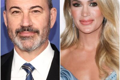 The night was supposed to mark Jimmy Kimmel’s big return to late-night television. But instead, it turned into a live showdown no one could have scripted. The tension snapped when Kimmel smirked and said, “Carrie Underwood, it’s easy to scream rebellion onstage when you’ve never had to actually take the weight of responsibility.” Carrie’s eyes flashed with fire. She leaned forward, her voice raspy yet electrifying, every word biting through the silence:
