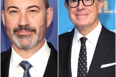 “We will make history.” That’s all Jimmy Kimmel said. No joke. No setup. Just one line — delivered too calmly — as Stephen Colbert stood beside him, silent. Seconds into his return after suspension, the tone shifted… and everyone watching felt it