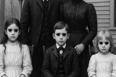 This portrait from 1902 seems peaceful—until you notice the eyes of the three children