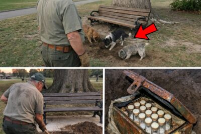 Stray Dogs Dug at Same Bench Daily, Janitor Checked Beneath and Called FBI!