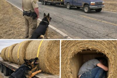 K9 Kept Barking at Hay Bales on Highway, Deputy Cut It Open and Turned Pale!